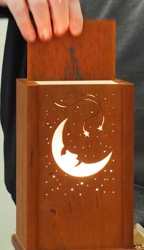 Night Light with Scroll Work